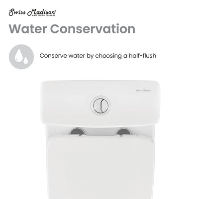 Sublime II One-Piece 10" Rough-in 1.1/1.6 GPF Dual Top Flush Round Compact Toilet in Glossy White (6 - Pack)