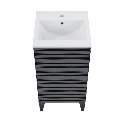 Cascade 18" Bathroom Vanity in Black