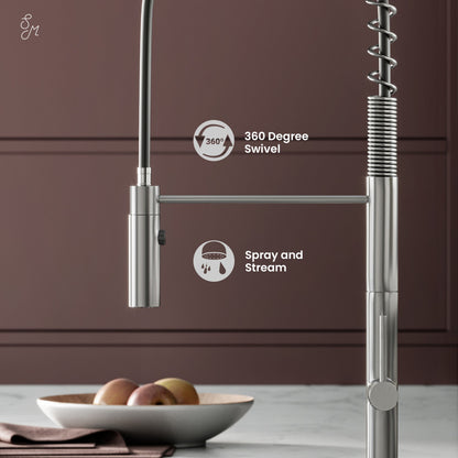 Chalet Single Handle, Pull-Down Kitchen Faucet in Brushed Nickel