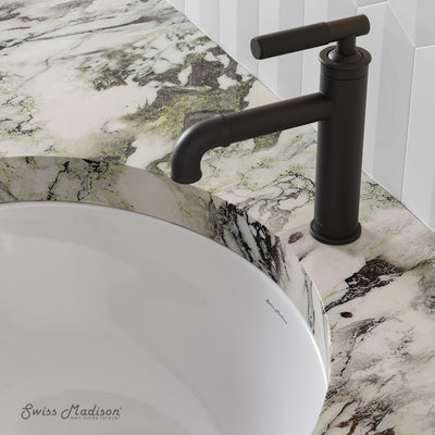 Avallon Single Hole, Single-Handle Sleek, Bathroom Faucet in Matte Black