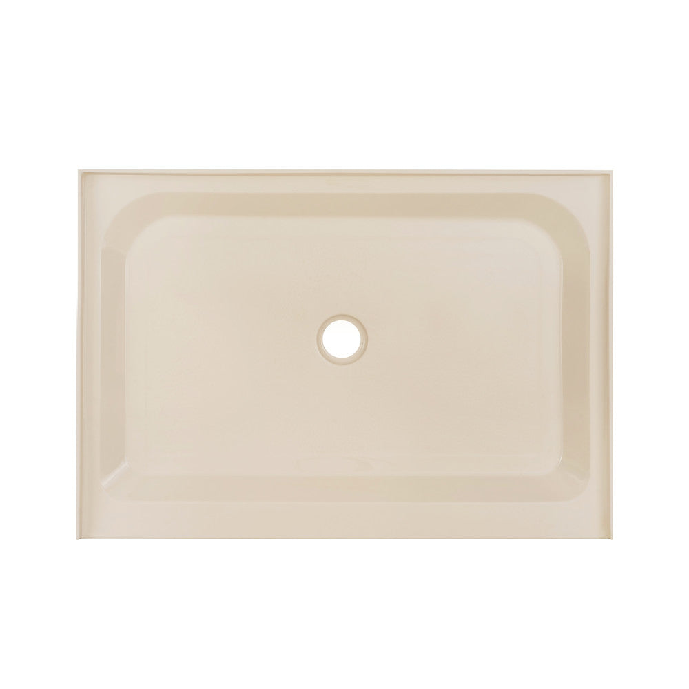 Voltaire 48" x 36" Single-Threshold, Center Drain, Shower Base in Bisque