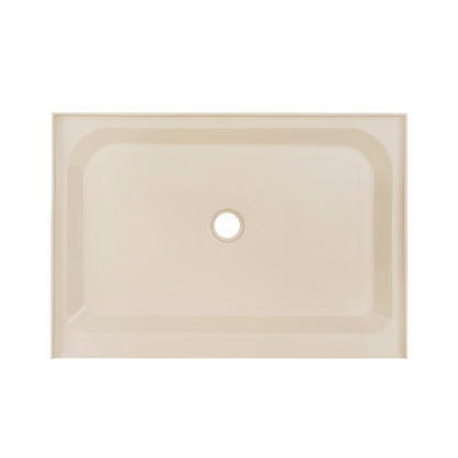 Voltaire 48" x 36" Single-Threshold, Center Drain, Shower Base in Bisque