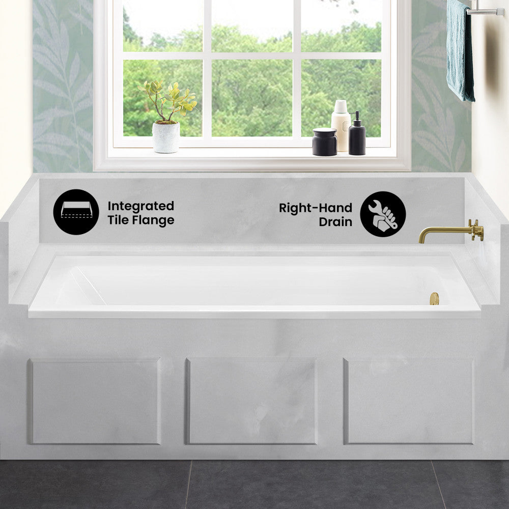 Voltaire 66" x 32" Right-Hand Drain Alcove Bathtub