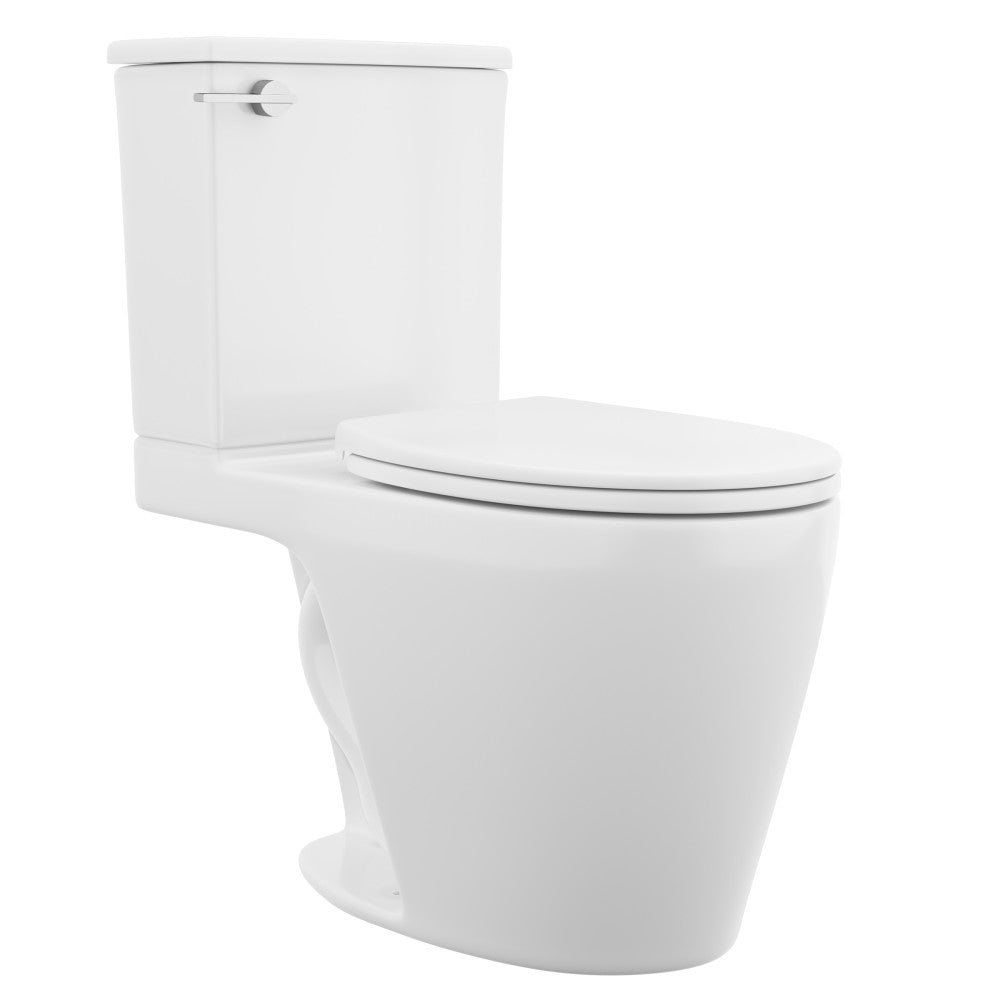 Carlton Belmont Semi-Skirted Two-Piece 12" Rough-in 1.28 GPF Left-Hand Flush Elongated Toilet in Glossy White