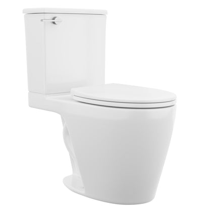 Carlton Belmont Semi-Skirted Two-Piece 12" Rough-in 1.28 GPF Left-Hand Flush Elongated Toilet in Glossy White