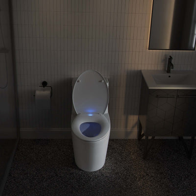 Lumiere Elongated Quick-Release Toilet Seat with Night Light