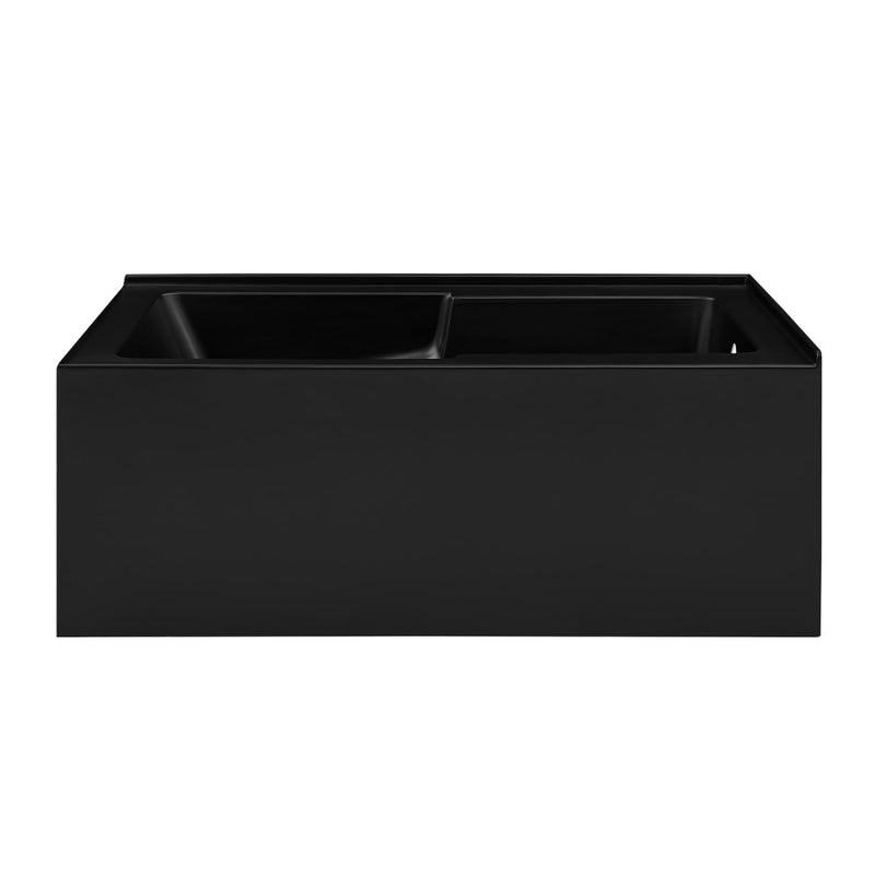Voltaire 60 x 32 Right Drain Soaking Alcove Corner Apron Bathtub in Matte Black