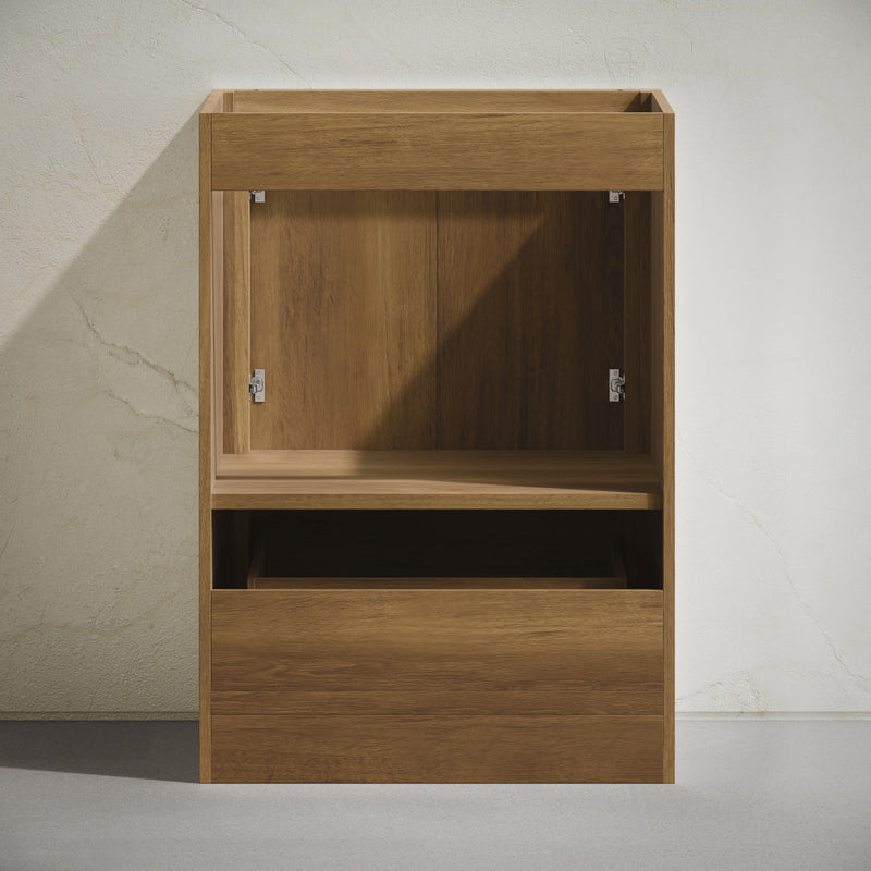 Virage 24" Freestanding Bathroom Vanity in Brown Oak without Sink Top