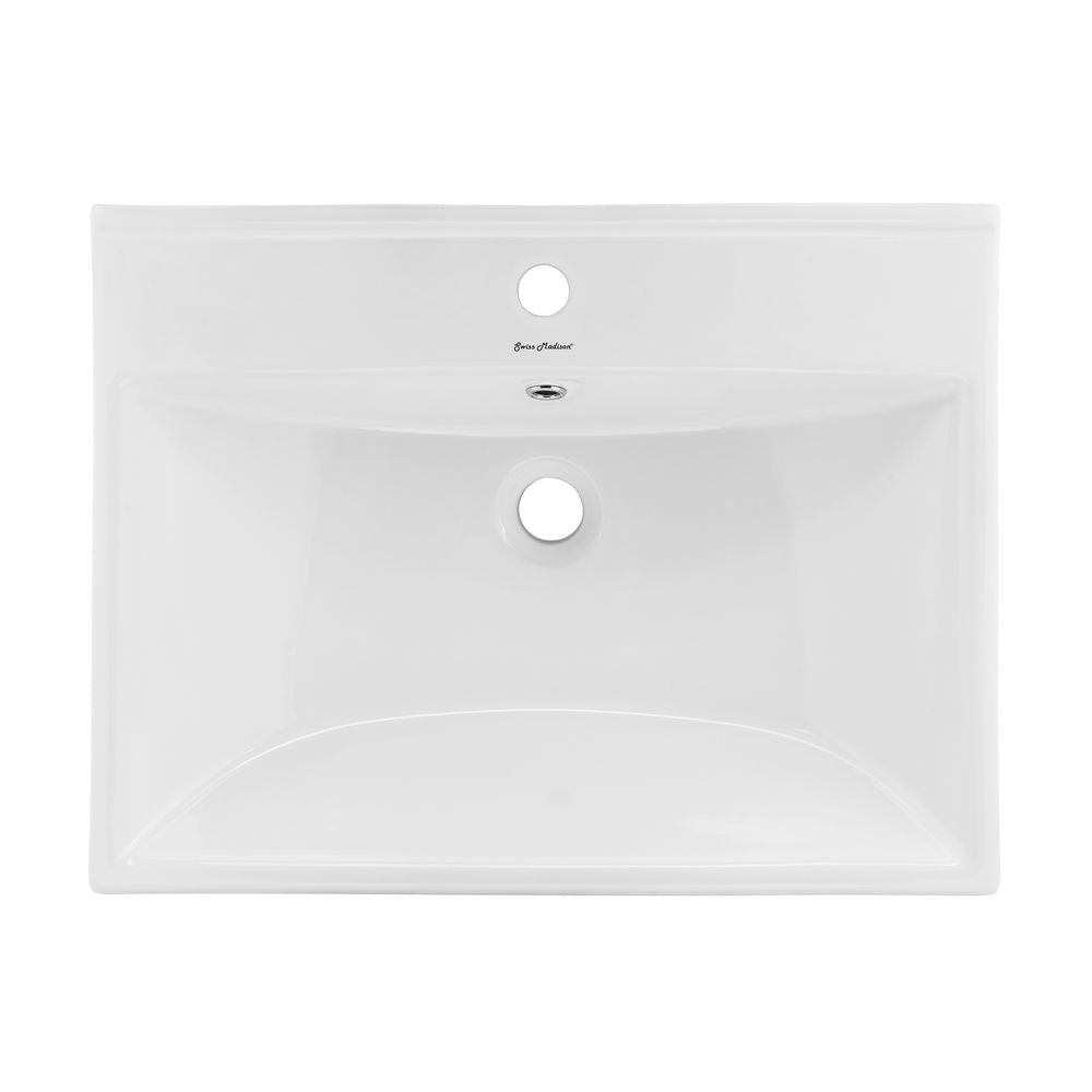 Carre 24" Vanity Top Bathroom Sink Single Hole