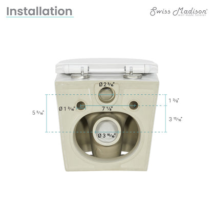 Calice Wall-Hung Toilet Bundle 0.8/1.6 GPF Dual Flush in Glossy White with Flush Plate