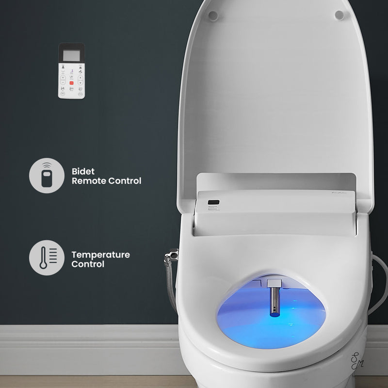 St. Tropez One-Piece Elongated Toilet Vortex Dual-Flush 1.1/1.6 gpf with Smart Seat Bidet