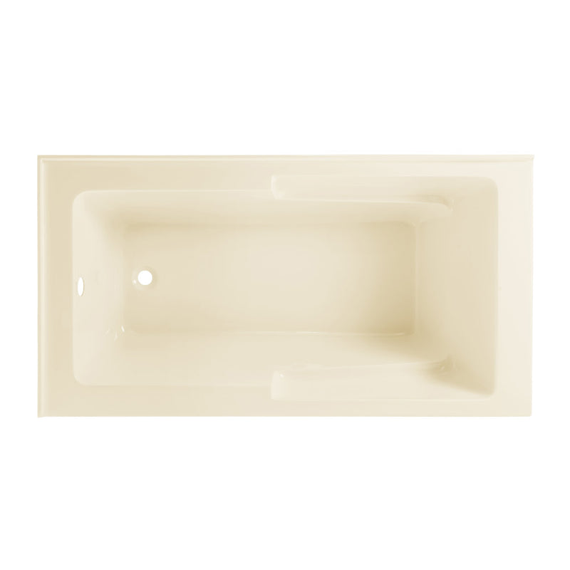 Claire 60 x 32 Left Drain Soaking Alcove Corner Apron Bathtub in Glossy Bisque