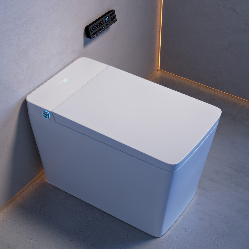 Concorde Smart One-Piece 1.28 GPF Single Top Flush Toilet in Glossy White