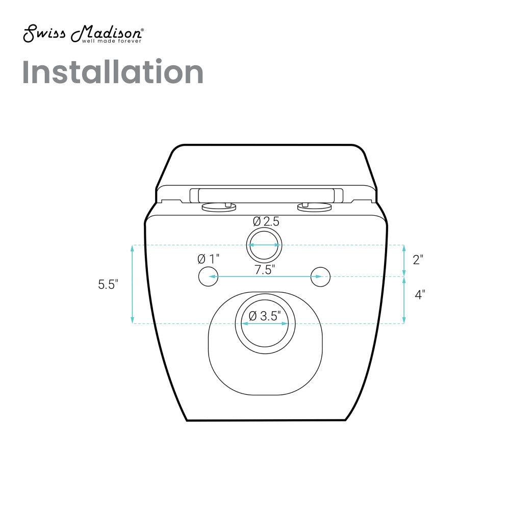 Concorde Wall-Hung Toilet Bundle 0.8/1.6 GPF Dual Flush in Glossy White with Black Flush Plate