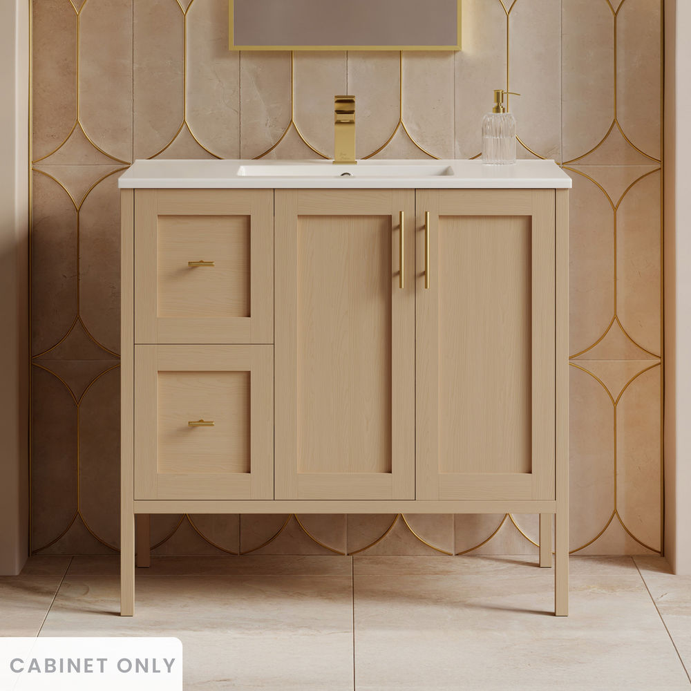 Forme 36" Modular Freestanding Bathroom Vanity Cabinet without Top in Natural Oak