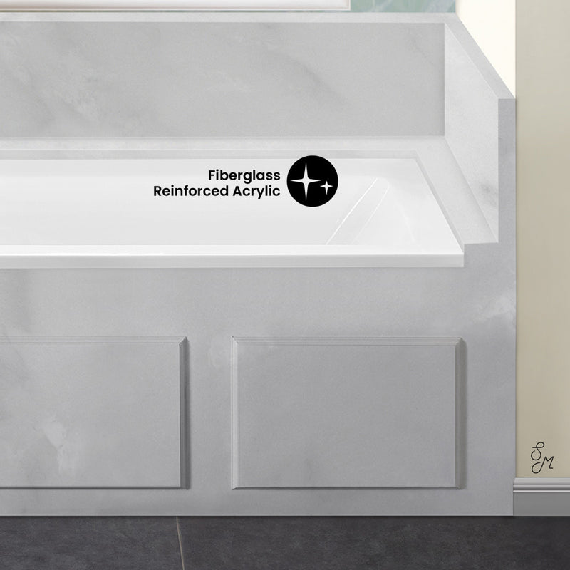 Voltaire 60" x 30" Left-Hand Drain Alcove Bathtub (15 - Pack)