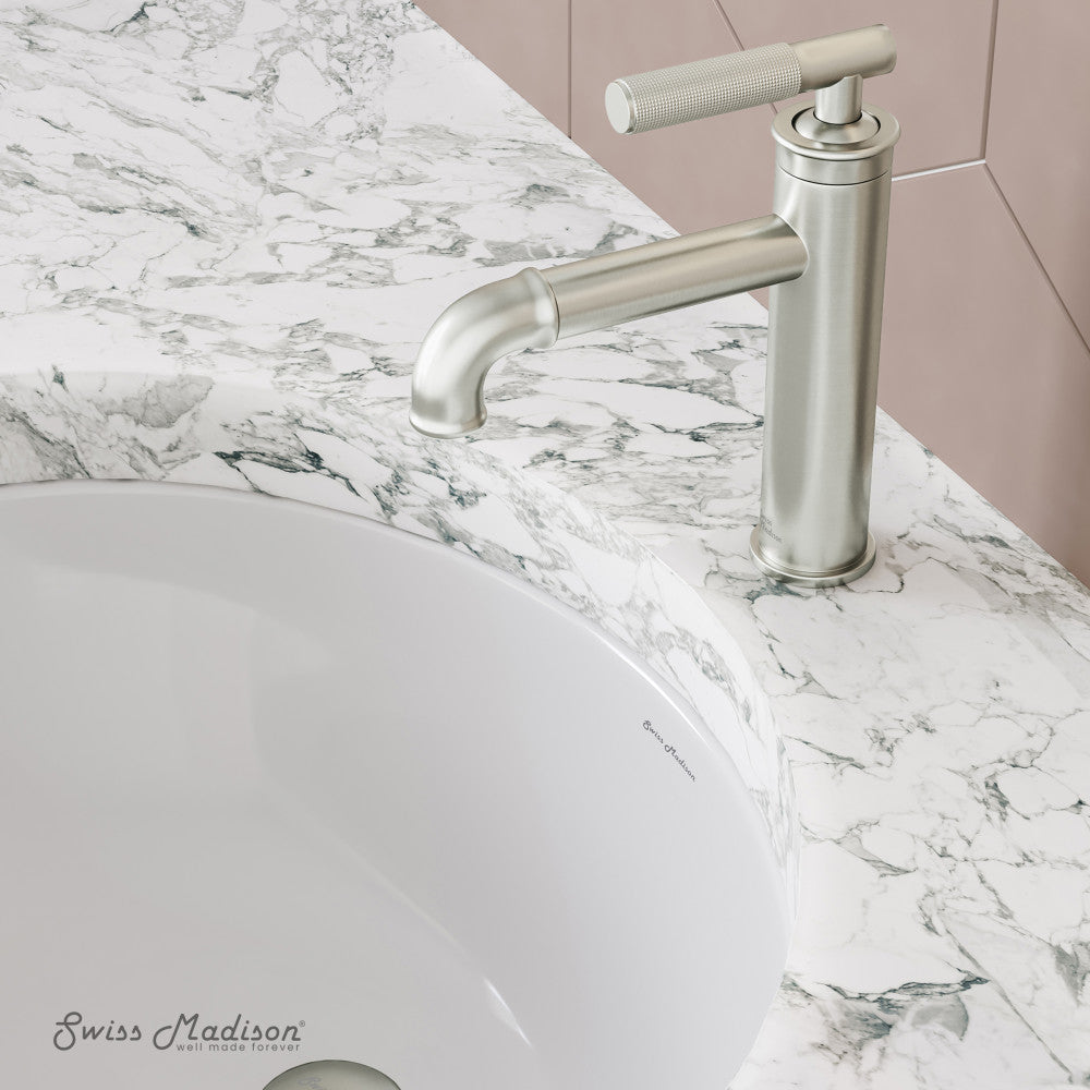 Avallon Single Hole, Single-Handle Sleek, Bathroom Faucet in Brushed Nickel