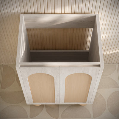 Plaisir II 24" Freestanding Bathroom Vanity Cabinet without Top in White Oak