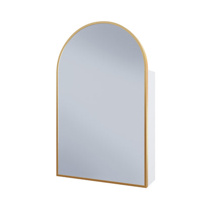 Porte 20 x 30 Arched Recessed/Wall Mount Medicine Cabinet with Mirror in Gold