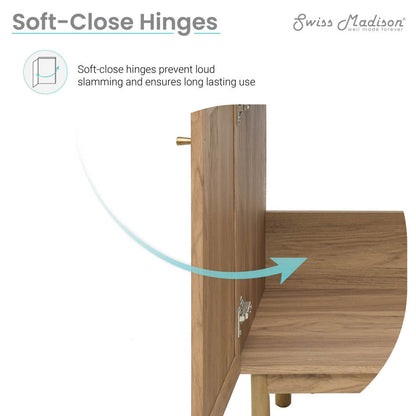 Classe 60" Freestanding Bathroom Vanity in Golden Oak with 3-Hole Widespread Double Basin Sink Top