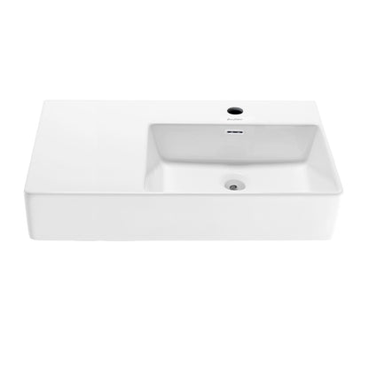 St. Tropez 30" Rectangle Wall-Mounted Sink with Right Side Faucet Mount
