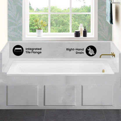 Voltaire 60" x 32" Right-Hand Drain Alcove Bathtub