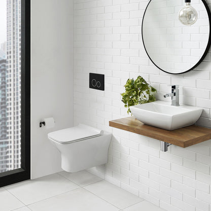 Carre Wall-Hung Elongated Toilet Bowl