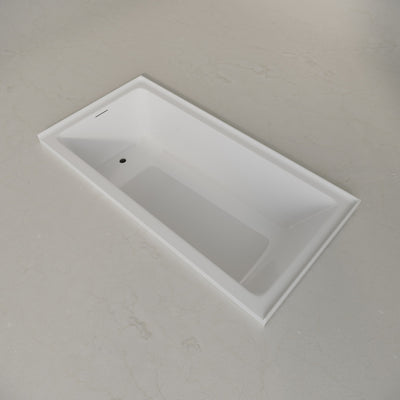 Voltaire 72 x 36 Left Drain Soaking Alcove Bathtub in Glossy White with Integrated Armrest