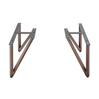 Oil rubbed bronze Annecy vanity replacement legs, angled support brackets, metal construction.