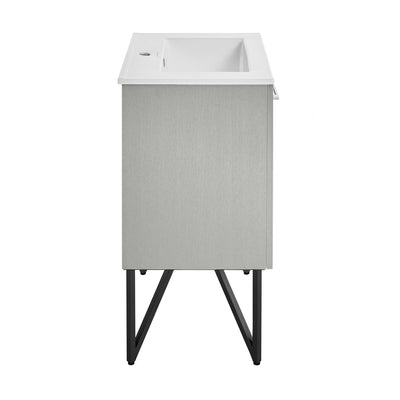 Annecy 24" Freestanding Bathroom Vanity in Gray with Sink Top