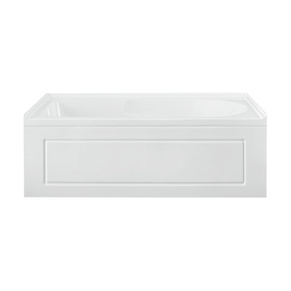 Concorde 60" x 30" Left-Hand Drain Alcove Bathtub with Apron and Armrest
