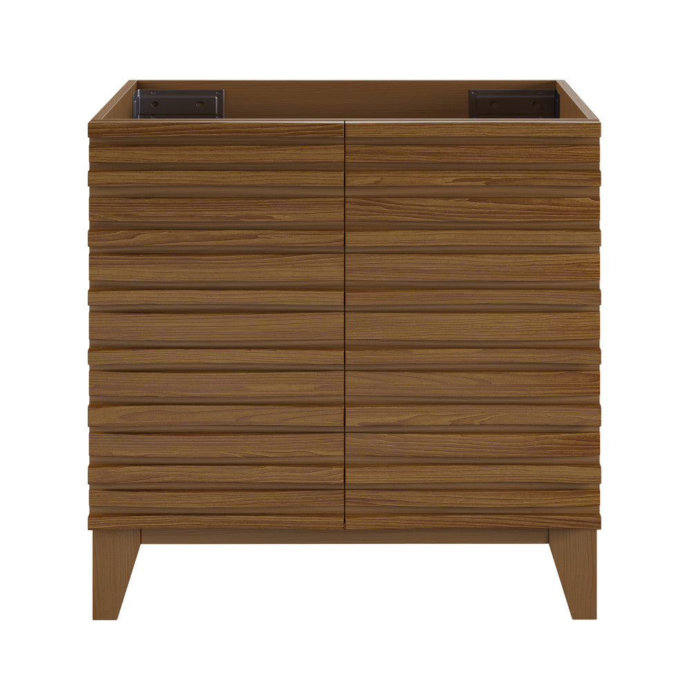Cascade 30" Freestanding Bathroom Vanity Cabinet without Top in Brown Oak