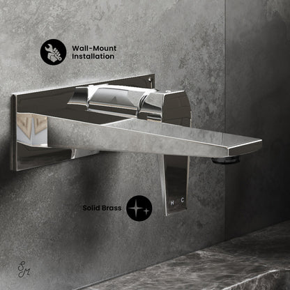 Voltaire Single-Handle, Wall-Mount, Bathroom Faucet in Chrome