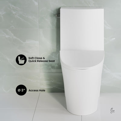 St. Tropez Two-Piece 12" Rough-in 1.28 GPF Left Flush Toilet in Glossy White