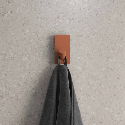 Monaco Concrete Bathroom Robe Hook in Terracotta