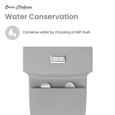 Dreux One Piece Elongated Dual Flush Toilet in Matte Gray 0.95/1.26 GPF