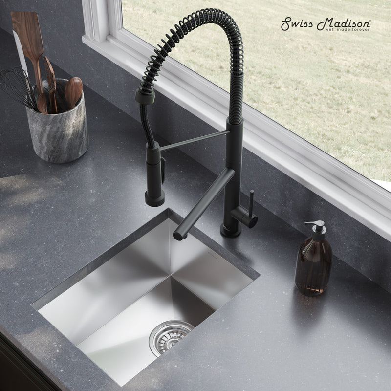 Tourner 14 x 18 Stainless Steel, Single Basin, Undermount Kitchen Sink