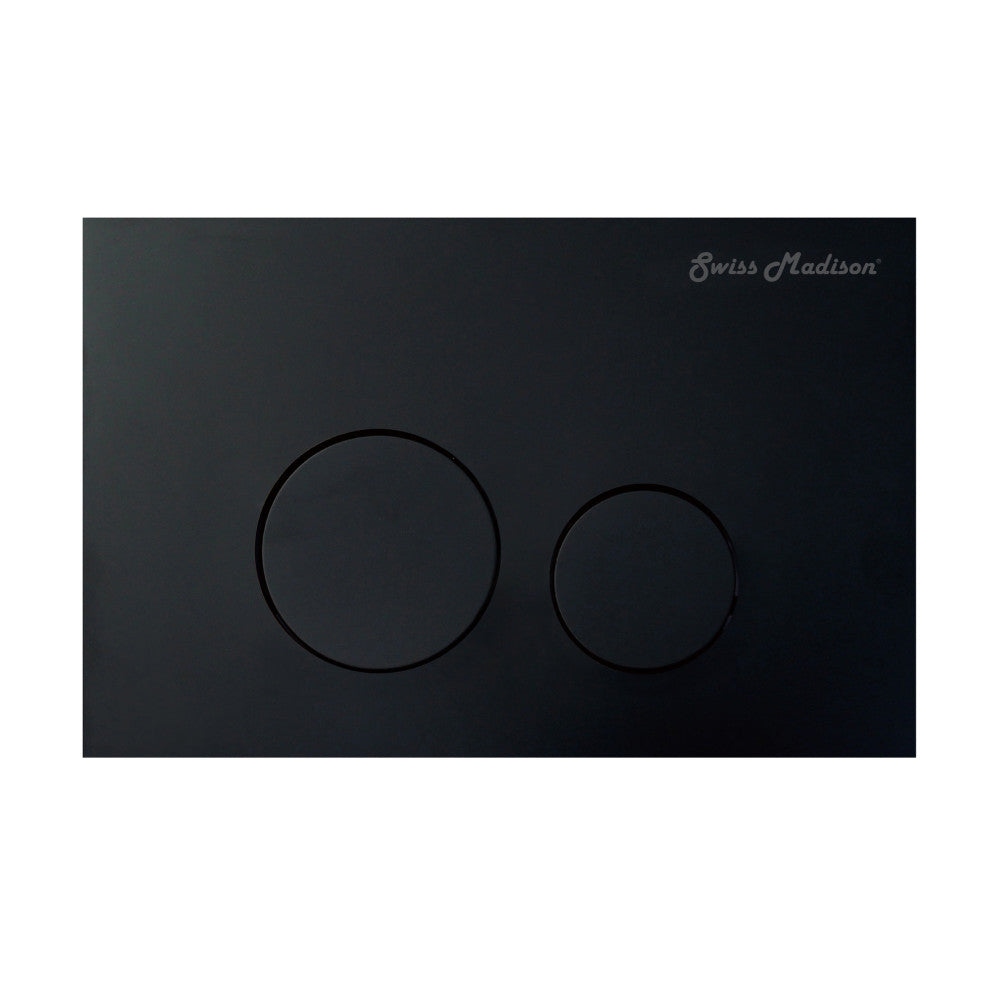 Monaco Wall Mount Dual Flush Actuator plate in Matte Black