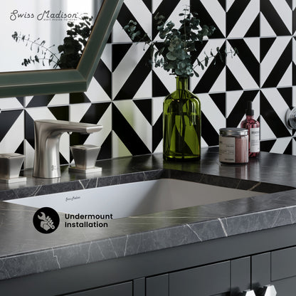Plaisir 18.5 Rectangular Under-Mount Bathroom Sink