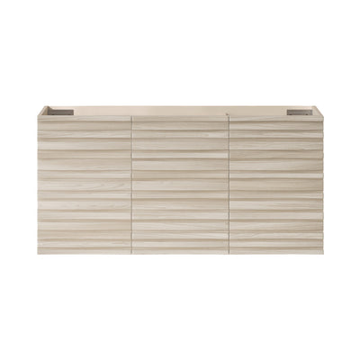 Cascade 48" Wall-Mounted Bathroom Vanity Cabinet without Top in White Oak