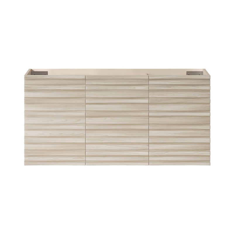 Cascade 48" Wall-Mounted Bathroom Vanity Cabinet without Top in White Oak