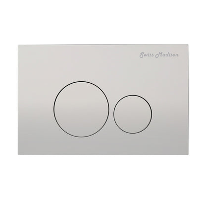 Calice Wall-Hung Toilet Bundle 0.8/1.6 GPF Dual Flush in Glossy White with Flush Plate