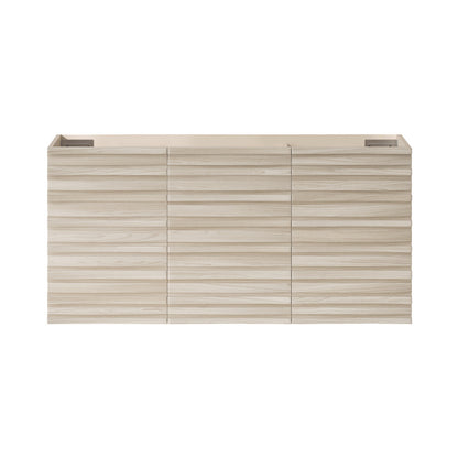 Cascade 48" Wall-Mounted Bathroom Vanity Cabinet without Top in White Oak