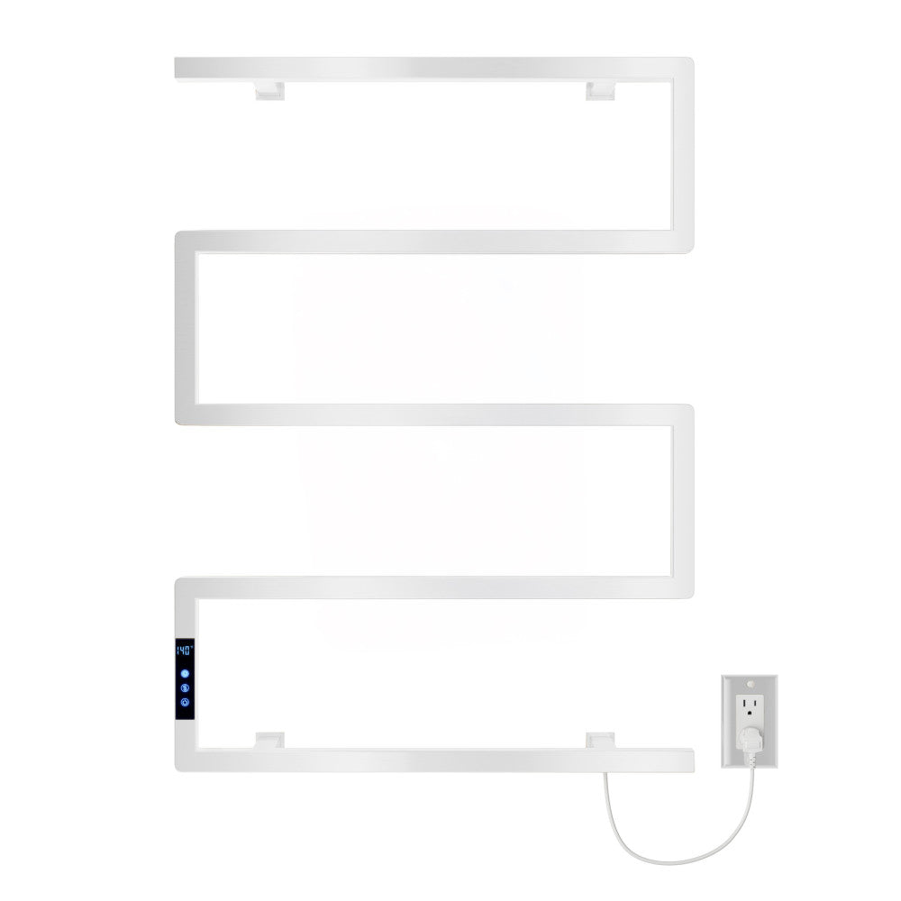 Voltaire 5-Bar Electric Towel Warmer in Matte White