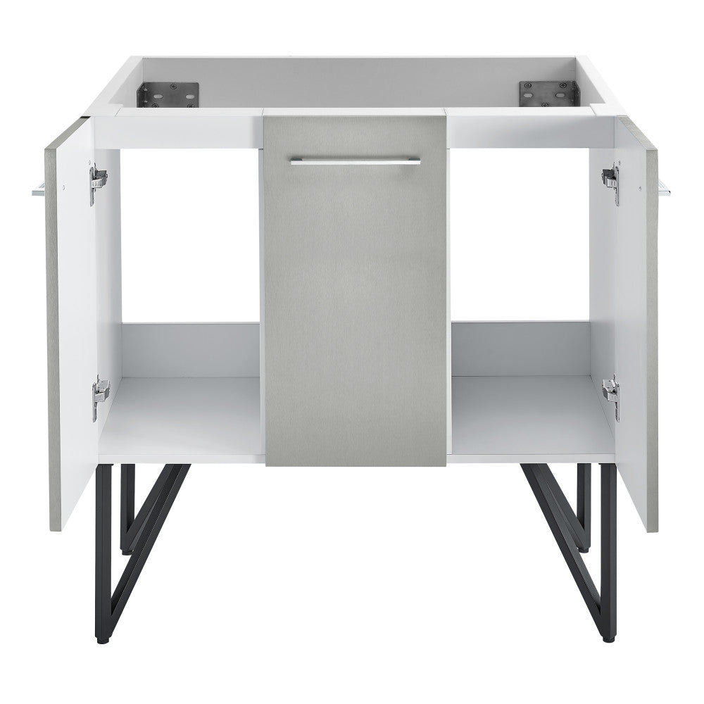 Annecy 36" Bathroom Vanity in Brushed Gray - Cabinet Only