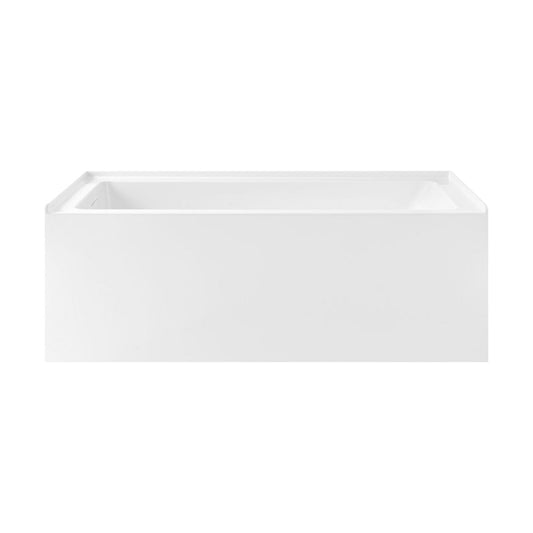 Voltaire 60 x 30 Skirted Left Drain Soaking Apron Bathtub in Glossy White with Integrated Overflow, Drain Included (12 - Pack)