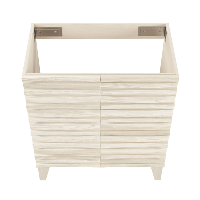 Cascade 30" Freestanding Bathroom Vanity Cabinet without Top in White Oak