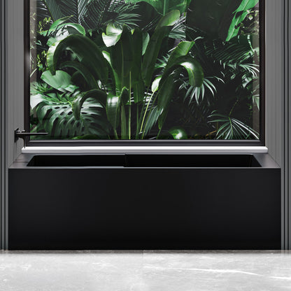 Voltaire 60" x 32" Left-Hand Drain Alcove Bathtub with Apron in Matte Black