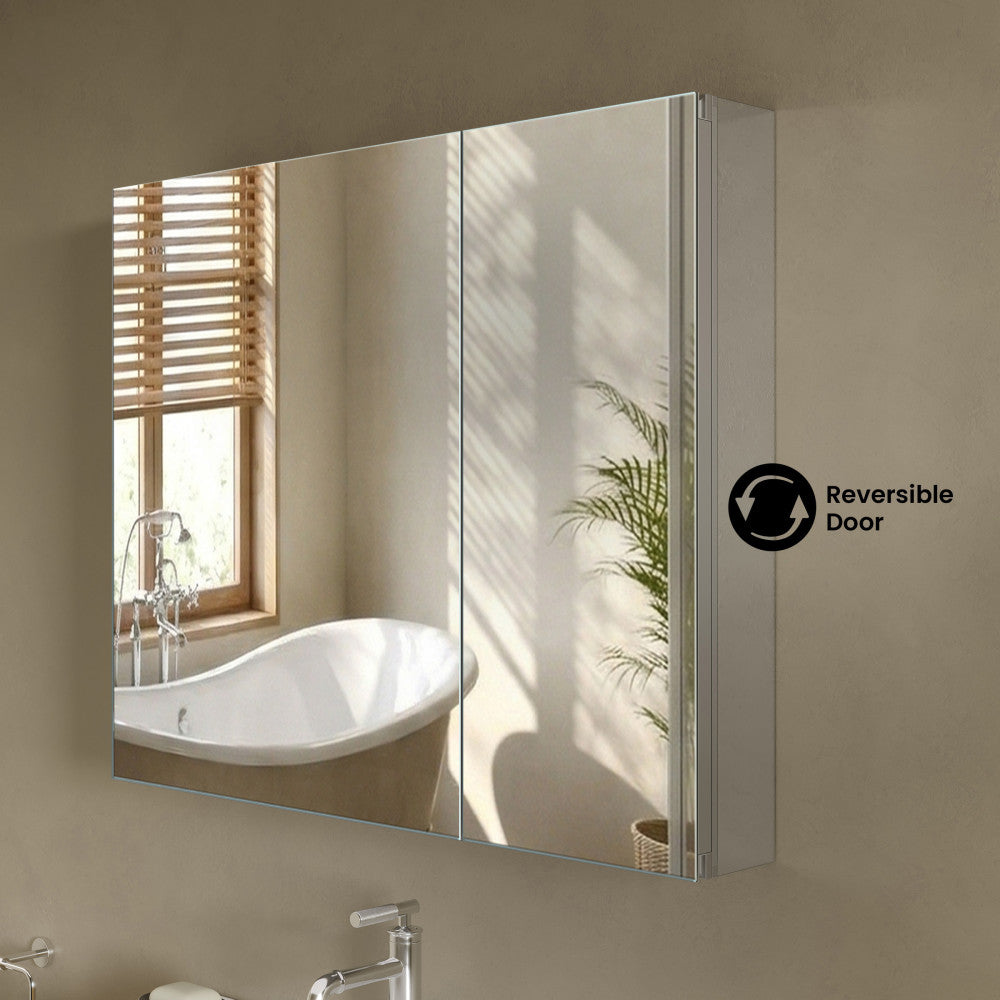Cache 36 x 30 Rectangle Recessed/Wall Mount Medicine Cabinet with Mirrored Sides