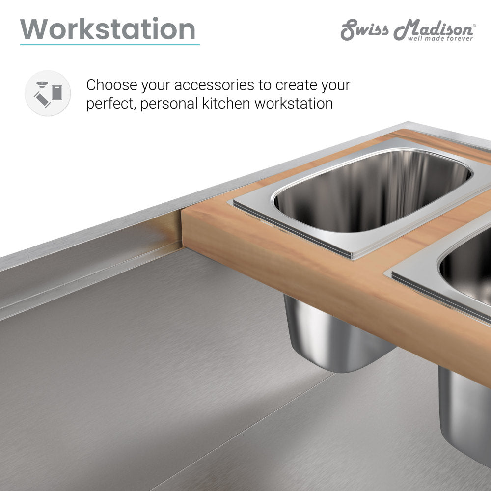 9 x 17 Condiment Serving Board with 3 Bowls